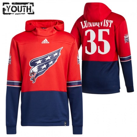 Kinder Eishockey Washington Capitals Henrik Lundqvist 35 2020-21 Reverse Retro Pullover Hooded Sweatshirt